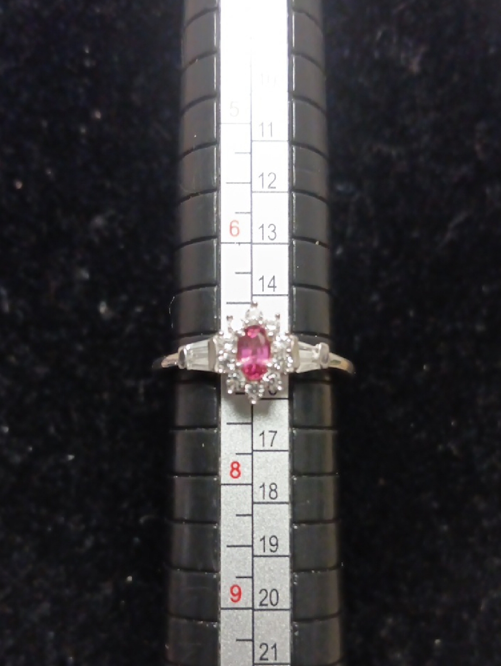 D'Joy Premium Ouro Fino Rubellite and White Zircon 0.80 ctw Regal Blossom Ring